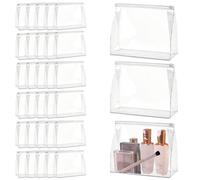 30 Pcs Mini Clear Makeup Bag,Clear Cosmetic Bags with Zipper,Travel Makeup Bag, Small Cosmetic Bag Essential Makeup Accessories for Home and Traveling, Clear, Clear