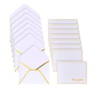 30 Pcs Mini Gift Card Envelope Small Invitations Envelopes Greeting Cards Envelope Business Card Envelopes Tiny Pockets with Gold Border White