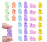 30 Pcs Mini Resin Dinosaur 6 Variety Tiny Animals Figures Miniature Little Small Figurines Bulk for Micro Fairy Garden Landscape Accessories Hide Crafts Decor