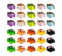 30 PCS Mini Resin Toads, Mini Resin Animals Tiny Toads Figurines Glow in the Dark, Miniature Figurine Luminous Ornaments for Garden DIY Craft Micro Landscape Car Aquarium Dollhouse Decoration