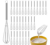 30 Pcs Mini Whisk Bulk Small Whisks for Cooking 304 Stainless Steel Tiny Whisk for Baking, Whipping, Beating Eggs, Mixing Sauces, Blending Ingredients (6 Inch,30)