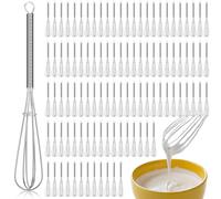 30 Pcs Mini Whisk Bulk Small Whisks for Cooking 304 Stainless Steel Tiny Whisk for Baking, Whipping, Beating Eggs, Mixing Sauces, Blending Ingredients (6 Inch,100)