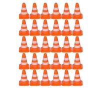 30 Pcs Miniature Road Cone Orange Mini Traffic Cones Plastic Sign Road Cones Prop Roadblock Cone Sign Model Photo Prop Small Orange Construction Cones,Safety Barriers