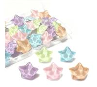 30 Pcs Mixed Color Push Pins, Unique Water Ripple Five Pointed Star Pattern Drawing Pins, Playful Thumb Tacks, Vibrant Decorative Pushpins for Scrapbooking, DIY Crafts, Photo Walls, Gifts