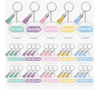 30 Pcs Motivational Inspirational Acrylic Double Sided Key Chains in Bulk Gifts for Women Men Team Employee Teacher Staff Nurses Small Return Thank You Gift Colorful Party Favors Baby Shower