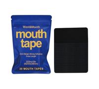 30 Pcs Mouth Tape for Sleeping, Hypoallergenic Gentle Adhesive Snoring Tape, Mouth Breathing Tape for Kids Adult Elderly (Blue, 30 Pcs)