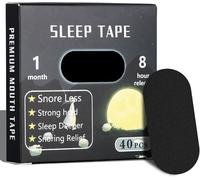 30 Pcs Mouth Tape for Sleeping Men Women, Sleep Tapes, Mouth Strips for Sleeping with Hypoallergenic Adhesive, for Night Breathing Rest Snoring Aids(Black)