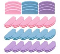 30 Pcs Nail Buffer Blocks, 100/180 Grit Sponge Buffer Nail File, Professional Nail Buffer with Cuticle Pusher, Nail Sanding Blocks Pink/Blue/Purple, Nail Buffers & Smoothers for Natural and Gel Nails