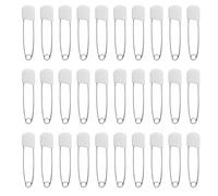 30 Pcs Nappy Pins Safety Lock, Safety Pins for Clothes and Nappy, 2.2 Inch Diaper Plastic Push-In, Good for Terry Squares