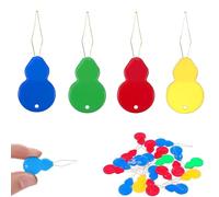 30 Pcs Needle Threader Gourd Shaped Threader DIY Hand Sewing Crafting Tool Cross Stitch Repair Clothing Needle Threader for Assorted Colors Designed Mending Clothes (Random Colors)