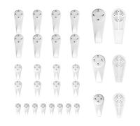 30 Pcs Non-Trace Picture Hangers, Plasterboard Picture Hooks, Picture Hooks for Hard Walls, for Gypsum Board, Plaster Wall, Latex-Painted Surfaces, and Concrete Wall