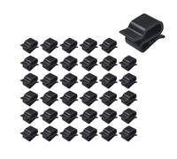 30 Pcs Photovoltaic Cable Clamp, Solar Panel Wire Clips for Boat Trailer Frame, 6.0-6.5mm Black Plastic Outdoor Fixing