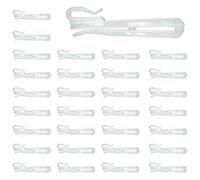 30 Pcs Plastic Curtain Hooks Lifting Curtain Tape Hook Adjustable Deep Pinch Pleat Hooks for Locking Window Door Shower Curtains Header Clip Hooks
