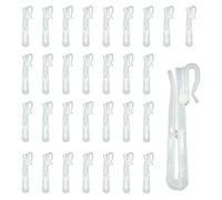 30 Pcs Plastic Curtain Hooks Lifting Curtain Tape Hook Adjustable Deep Pinch Pleat Hooks for Locking Window Door Shower Curtains Header Clip Hooks