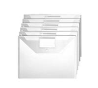 30 PCS Plastic Folders for Document A4 Size Envelopes with Snap Closure Clear File Bags for Office(Solid Color)