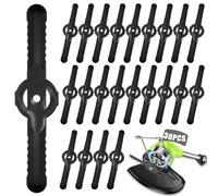 30 Pcs Plastic Grass Trimmer Blades, 135 mm Garden Mower Replacement Blades Cordless Lawn Mower Cutting Blades Lawn Strimmer Accessories Tool for Lawn, Garden, Orchard, Woods, or Pastoral