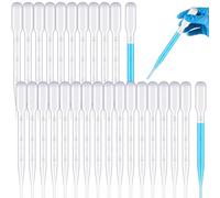 30 Pcs Plastic Pipette 3ml, Clear Disposable Pipettes, Accurate Liquids Transfer Dropper with Scale Marks, Small Graduated Transparent Pippets for Essential Oils, Lab Experiments, Crafts, Watercolours
