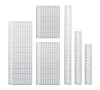 30 Pcs Plastic Ruler Set, Clear Plastic Straight Rulers Set, 15cm 20cm 30cm Transparent Rulers, Long and Small Ruler for School Office Home Journaling Drawing Classroom Measuring Tools