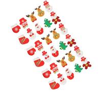 30 Pcs Plush Doll Socks Christmas Trees Pendants Tree Decorations Ornaments Set Lovely Santa Hanging Ornament Decorations Santa Pendants For Party