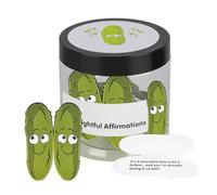 30 Pcs Positive Affirmation Cards and Jar - Positivity Mindfulness Emotion Cards, Women Kid Inspirational Manifestation Wellness Motivational Anxiety Relief, Emotional Support Gift (Cucumber)