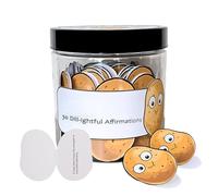 30 Pcs Positive Affirmation Cards and Jar - Positivity Mindfulness Emotion Cards, Women Kid Inspirational Manifestation Wellness Motivational Anxiety Relief, Emotional Support Gift (Potato)
