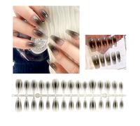 30 Pcs Press-On Nail Long False Nail Press Glossy Acrylic Nail Full Cover Artificial Nail for Women