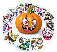 30 PCS Pumpkin Stickers Halloween Pumpkin Stickers Craft for Kids，Pumpkin Decorating Stickers Classic Make Your Own Halloween Pumpkin and DIY You Own Halloween Balloons