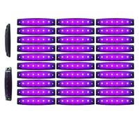 30 pcs PURPLE 12V 6 LED Side Marker Indicators Lights For Truck Trailer Bus Chassis