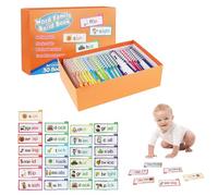 30 PCS Read and Rhyme Flip Books - Learning Games, ABC Vocabulary Flash Cards, Word Games, Flip Books for Kids, Fun Educational Learning Set, the Thinking Game