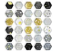 30 PCS Refrigerator Magnet - Cute Funny Fridge Magnet - Classroom and Office Whiteboard Magnet - Decorate Mood Magnets for Lockers - Gifts for Women, Men and Kids (Glod-Hexagon)