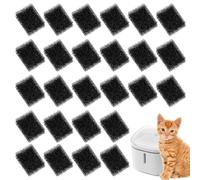 30 PCS Replaced Foam Pads Pet Fountain Replacement Sponge Pieces Cat Water Fountain Foam Pads for Use with Wireless Pump Pet Water Dispenser