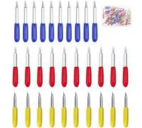 30 Pcs Replacement Cutting Blades Compatible with Cricut Explore Air 2/Air 3/Maker/Maker 3/Expression, 30/45/60 Degree Blades(Multi-Colored)