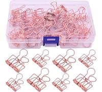 30 Pcs RoseGod Binder Clips Assorted Sizes Paper Clamps for Office School and Home Supplies (15 Small +15 Medium)