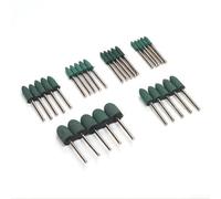 30 Pcs Rubber Polishing Mounted Points 1/8" Shank Abrasive Grinding Wheels for Metal, Cone Head Sanding Burr Set with 4mm 5mm 6mm 8mm 10mm 12mm