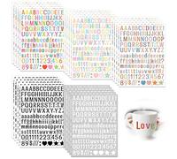 30 Pcs Self Adhesive Coloured Letters, Vinyl Alphabet Stick, Mini Alphabet Number Stickers, Waterproof Letter Symbol Stickers for Scrapbooking Craft Signs Poster Card Window Mailboxes