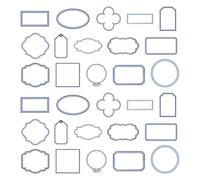 30 Pcs/Set Hollow Out Decorative Frame Vintage Scrapbook Frames Retro Picture Frame for Journal Card Making Decoration