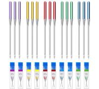 30 PCS Sewing Machine Needles, Universal Regular Point 5 Sizes 65/9 75/11 90/14 100/16 110/18 Compatible with Singer Brother Janome Old Sewing Machines Needles Accessories with Box