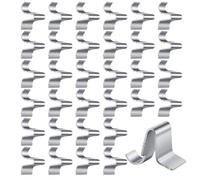30 Pcs Shelf Clips, Heavy Duty Metal Shelving Supports Clip, Cabinet Shelf Brackets Compatible with Adjustable Shelves Metal Cabinet, Silver