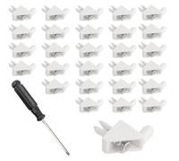 30 PCS Shelf Support Pins with Screwdriver, White Shelf Brackets Plastic Shelf Support Pegs Replacement Shelf Holder Pins Spare Part Compatible with IKEA Pax for Wardrobe Cabinet Furniture Shelves Re