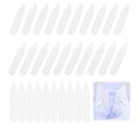 30 Pcs Shirt Collar Stiffeners, 3 Sizes White Smooth Shirt Collar Stiffeners, Plastic Collars-Stays, Invisible Fabric Stiffener Collars-Extender for Men's Dress Shirts, Home Use Organizing Travel