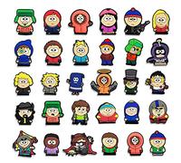 30 PCS Shoe Charms, Shoe Decoration Charms for South Park for Croc, Durable Waterproof Cartoon Bracelet Wristband Accessories, Birthday, Party, Gifts for Teens, Boys, Girls