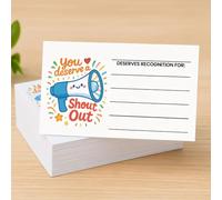 30 Pcs Shout Out Cards Employee Appreciation Recognition Notes 3.5x2 Inch Positive Affirmation Note for Student Teacher Office Team Reward