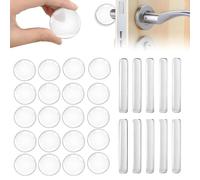 30 Pcs Silicone Bumpers Adhesive Buffer Pads Clear Cupboard Door Stops Pads,Clear Furniture Buffer Pads,Adhesive Bumper PadsClear Rubber Feet,for Furniture Glass Tables Door Protect