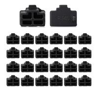 30 PCS Silicone Rj45 Dust Cover, Ethernet Hub Port Rj45 Anti Dust Cover Cap Protector Plugs Stoppers for Female Port, TV,Computer,Other Devices, Black