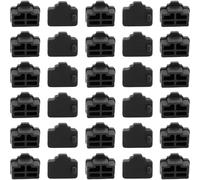30 Pcs Silicone RJ45 Ethernet Hub Port RJ45 Anti-Dust Cover Cap Protector Plugs Stoppers for RJ45 Female Port Devices,TV,Computer,Other Devices,Black