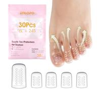 30 Pcs Silicone Toe Protector Women High Heels - Anti-Friction Dual Size Big & Little Toe Covers for Blisters and Pain Relieve - Clear & Breathable Toe Sleeves for All-Day Comfort