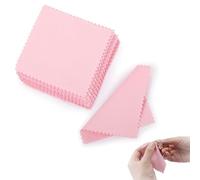 30 Pcs Silver Cleaning Cloth for Jewellery Gold Cleaner for Jewellery Polishing Cloth Soft Pink,Silver Cleaning Cloth for Polishing Cloth Jewellery,use for Pearl Gold Silver Platinum Jewelry
