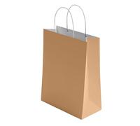30 Pcs Small Brown Paper Party Bags with Handles Colourful Paper Gift Bags for Kids Parties Weddings Birthdays Baby Showers Xmas and Sweets 18x22x8cm Kraft Bags