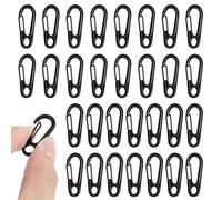 30 PCS small carabiner clip, Metal Spring Snap Hook Keychains Mini Carabiner Clip for Keys, Micro Carabiners with a Transparent Storage Box Key Carabiners Clips Sport Accessories for Outdoor Camping