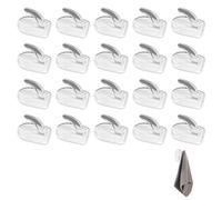 30 Pcs Small Clear Adhesive Hooks,No Drilling Sticky Wall Hooks for Hanging
